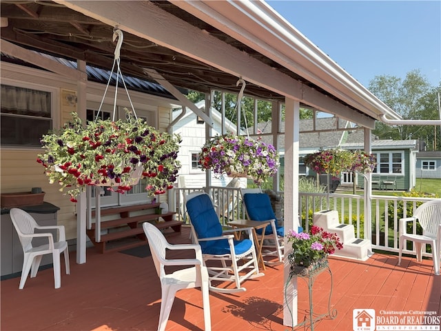 2411 Lakeside Dr, Busti, NY 14710 - view of patio / terrace featuring a deck