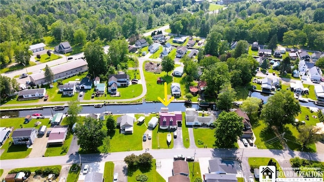2411 Lakeside Dr, Busti, NY 14710 - aerial view of residential area featuring a heavily wooded area