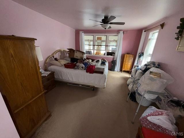 27217 Three Mile Point Rd, Lyme, NY 13622 - bedroom featuring carpet flooring and ceiling fan