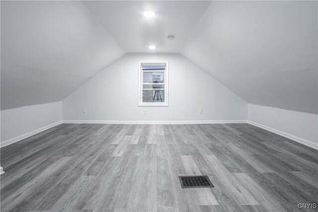 8430 Willow St, Le Ray, NY 13637 - additional living space featuring lofted ceiling and dark wood-style floors