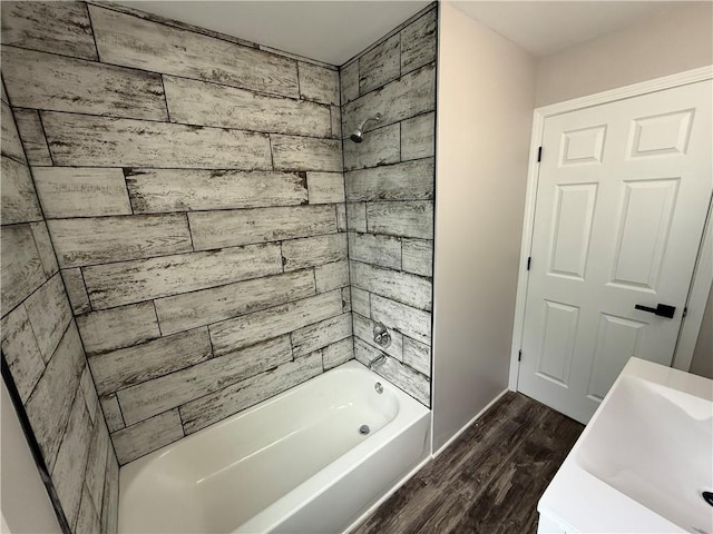 202 Klein St, Rochester, NY 14621 - bathroom with wood finished floors and washtub / shower combination