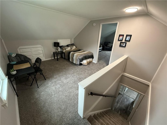 202 Klein St, Rochester, NY 14621 - bedroom featuring carpet floors and lofted ceiling