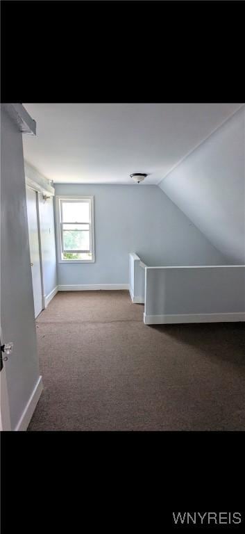 2320 Niagara St, Niagara Falls, NY 14303 - additional living space featuring carpet flooring and vaulted ceiling