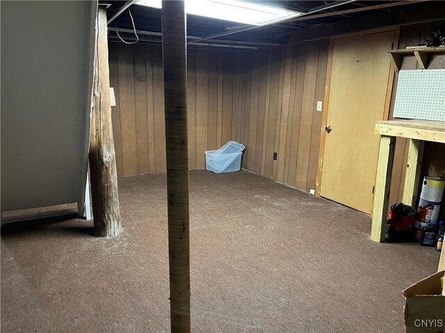 19 Genesee Ct Unit 19, Utica, NY 13502 - finished below grade area with carpet floors and wooden walls