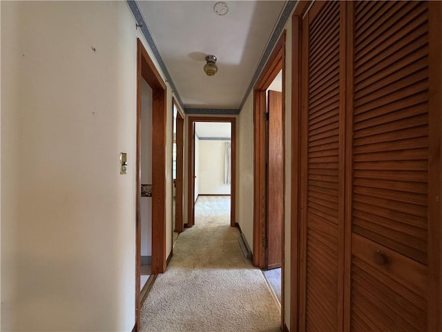 28 Mckune Ave, Foster-Town, PA 16701 - hall featuring light colored carpet and baseboards