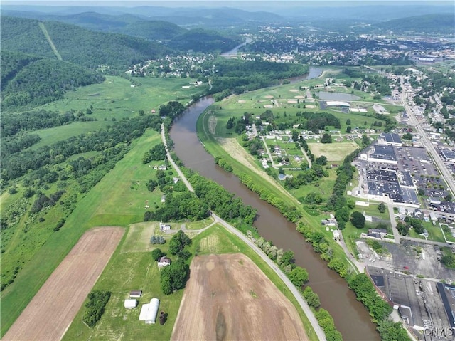 1902 E River Rd, Olean-Town, NY 14760 - aerial overview of property's location with a water and mountain view