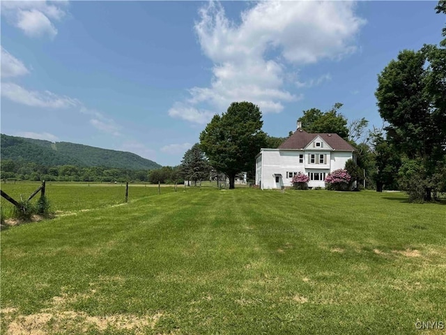 1902 E River Rd, Olean-Town, NY 14760 - view of green lawn with a mountain view and a rural view