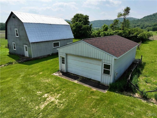 1902 E River Rd, Olean-Town, NY 14760 - detached garage featuring a mountain view
