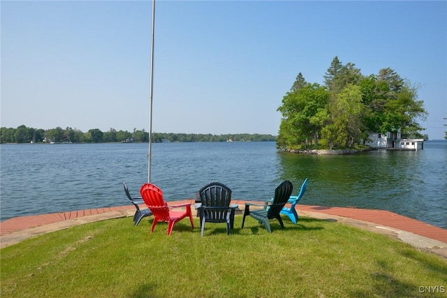 21157 Home St, Alexandria, NY 13607 - dock area with a water view and a lawn