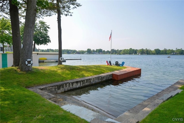 21157 Home St, Alexandria, NY 13607 - dock area with a water view and a yard