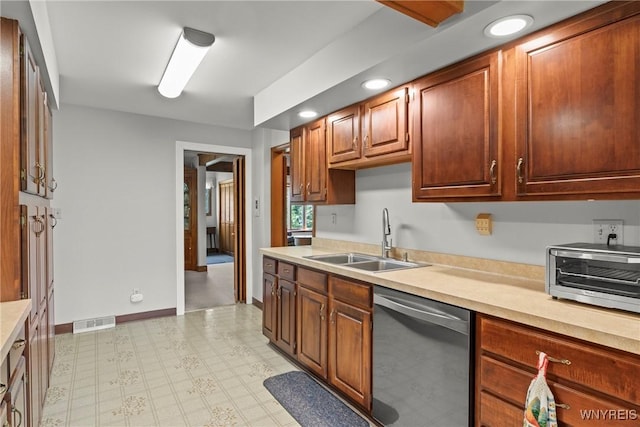 10400 Springville Boston Rd, Concord, NY 14141 - kitchen with dishwasher, light countertops, and recessed lighting