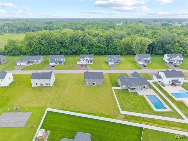 4835 Lepinske Farm Pl, Clay, NY 13041 - aerial perspective of suburban area featuring a pool area