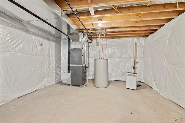 4835 Lepinske Farm Pl, Clay, NY 13041 - unfinished basement featuring water heater and heating unit
