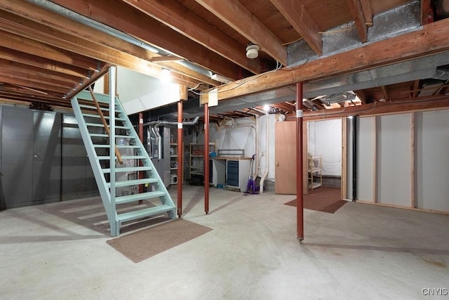 5810 Nobleton Cir, Onondaga, NY 13078 - unfinished below grade area featuring stairs