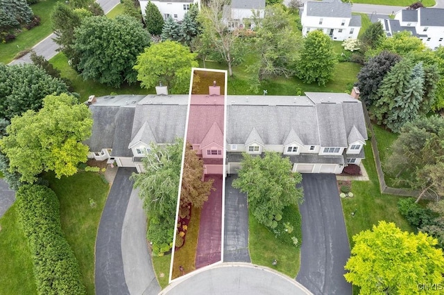 5810 Nobleton Cir, Onondaga, NY 13078 - aerial view of residential area with property boundaries highlighted