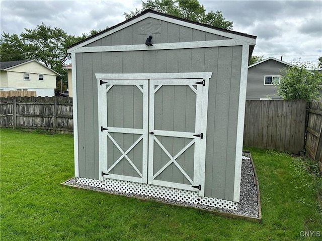 8071 Evesborough Dr, Clay, NY 13041 - view of shed featuring a fenced backyard