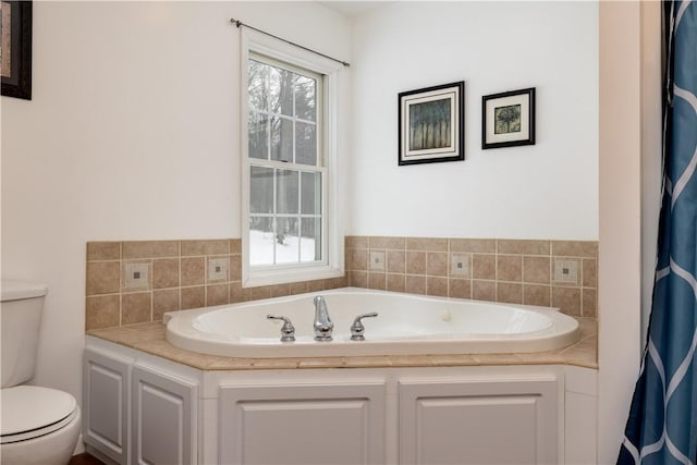 6270 Wolf Run Rd, Campbell, NY 14821 - bathroom with toilet and a garden tub