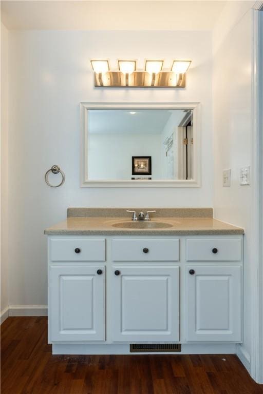 6270 Wolf Run Rd, Campbell, NY 14821 - bathroom featuring vanity and wood finished floors