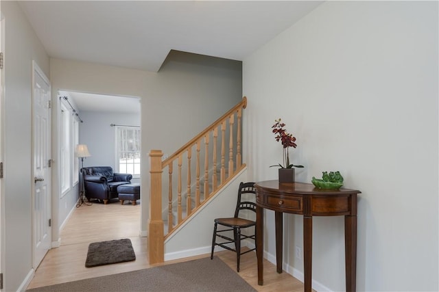 6270 Wolf Run Rd, Campbell, NY 14821 - stairway with wood finished floors and baseboards