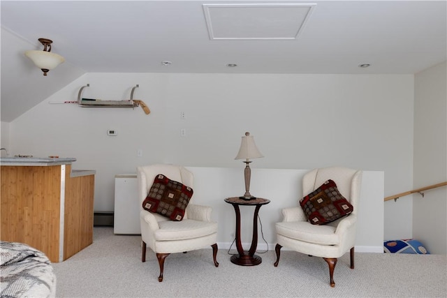 6270 Wolf Run Rd, Campbell, NY 14821 - living area with light carpet and attic access