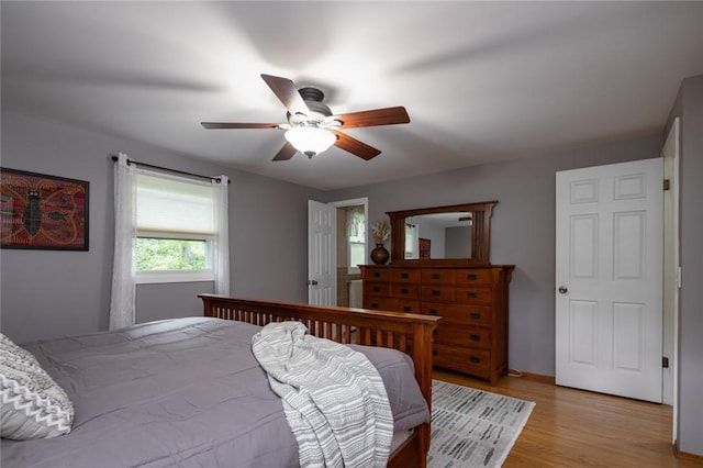 151 Chapel Hill Dr, Irondequoit, NY 14617 - bedroom with light wood-type flooring and a ceiling fan