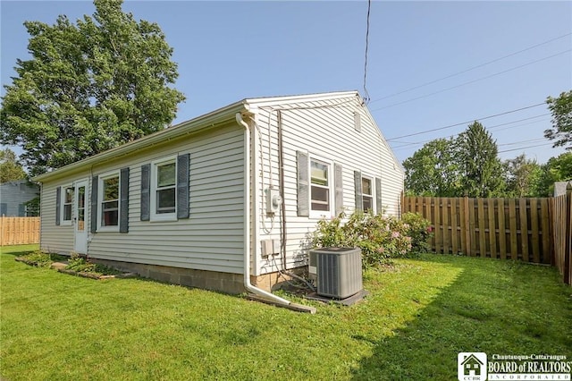 103 Springdale Ave, Jamestown, NY 14701 - view of property exterior featuring a cooling unit and a fenced backyard