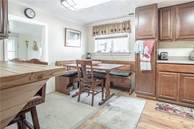 225 Breen Ave, Watertown-City, NY 13601 - dining room featuring ornamental molding and light wood-type flooring