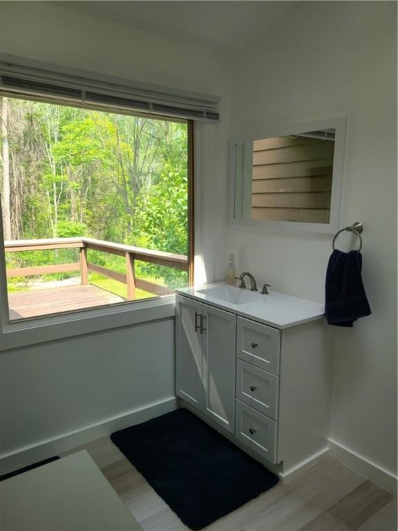 1324 New Seabury Ln, Victor, NY 14564 - bathroom featuring vanity and wood finished floors