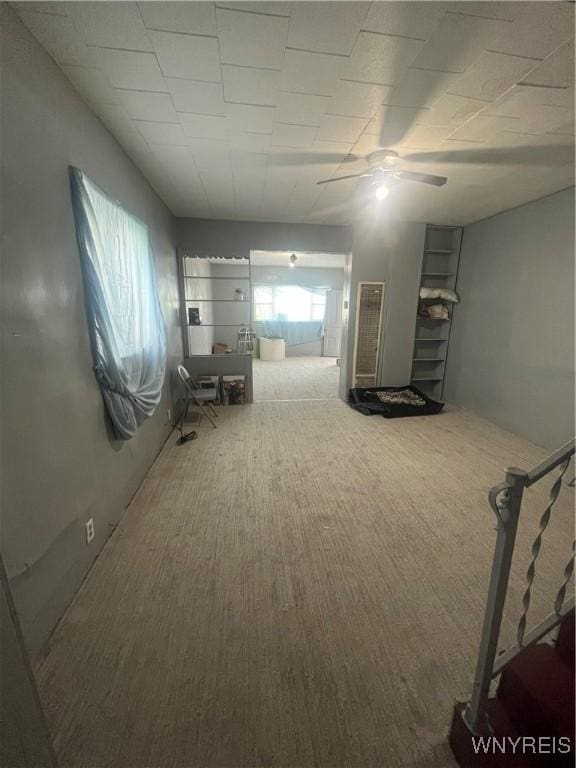 129 Liddell St, Buffalo, NY 14212 - interior space with carpet floors, a ceiling fan, and a heating unit