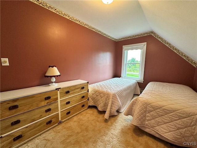 4076 State Highway 37, Morristown, NY 13669 - bedroom with lofted ceiling and light colored carpet
