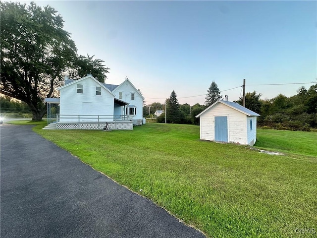 4076 State Highway 37, Morristown, NY 13669 - view of green lawn with a storage shed