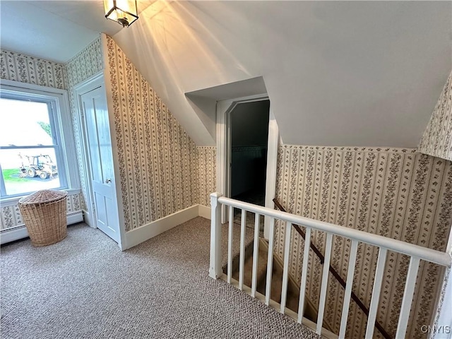 4076 State Highway 37, Morristown, NY 13669 - bonus room with wallpapered walls, carpet flooring, and vaulted ceiling