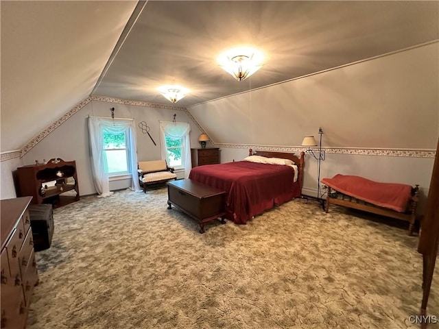 4076 State Highway 37, Morristown, NY 13669 - bedroom with carpet flooring and vaulted ceiling