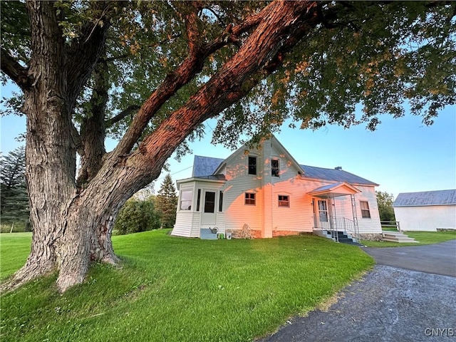 4076 State Highway 37, Morristown, NY 13669 - view of front of house with a front lawn