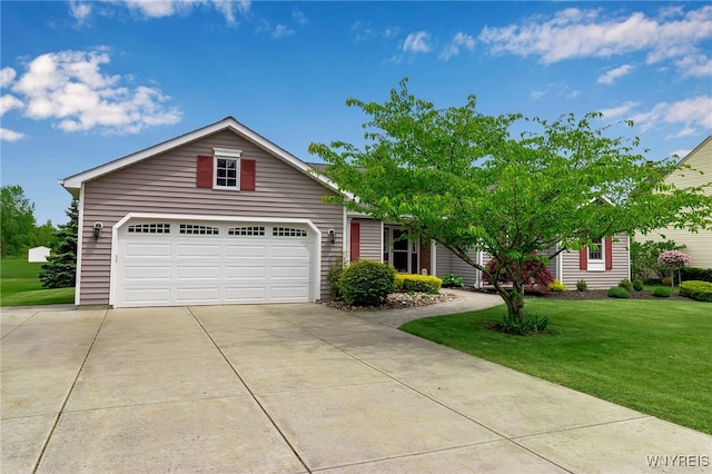735 Pletcher Rd, Lewiston, NY 14092 - view of front of home with a front lawn and concrete driveway