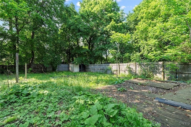 207 Boyden St, Syracuse, NY 13203 - fenced backyard featuring a wooden deck