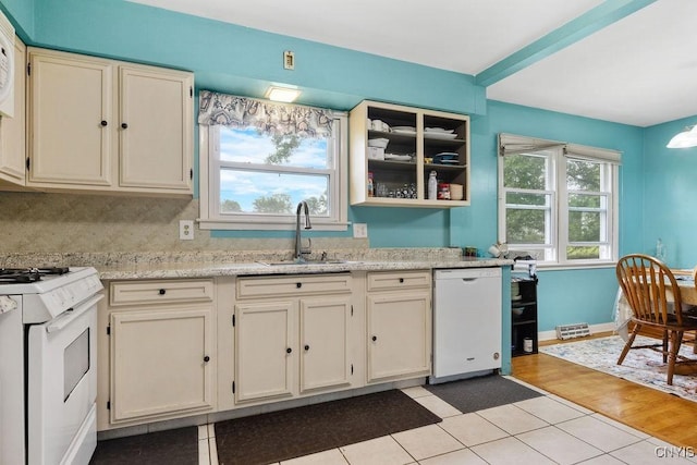 17 Hummingbird Pl, Clay, NY 13090 - kitchen featuring white appliances and light tile patterned flooring