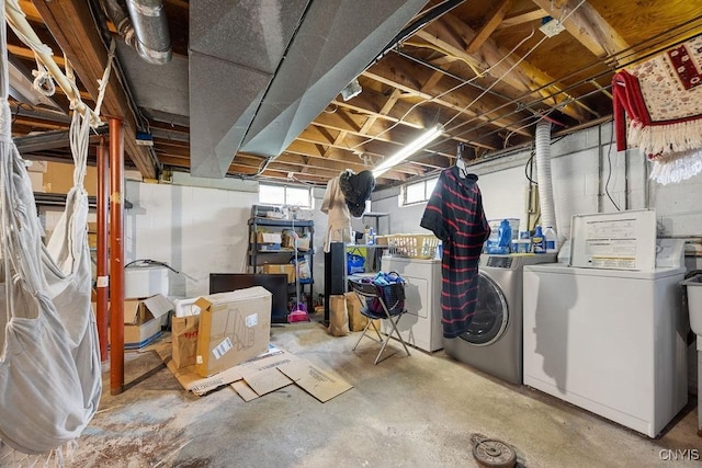 17 Hummingbird Pl, Clay, NY 13090 - basement with washer and dryer