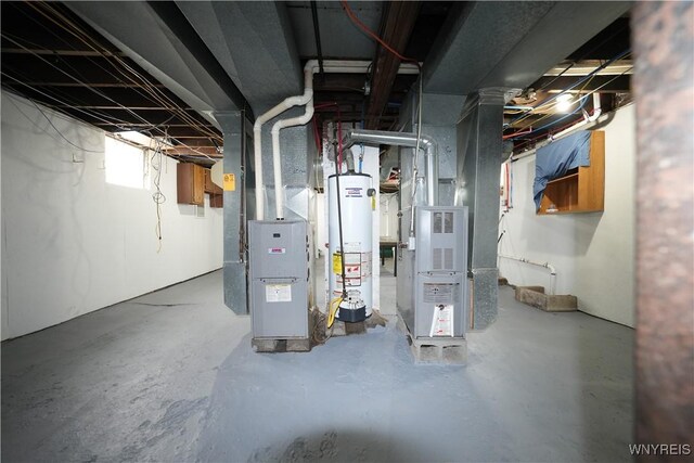 377 Pine Ridge Rd, Cheektowaga, NY 14225 - unfinished below grade area with gas water heater and heating unit