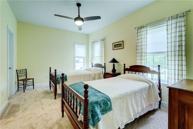 4338 State Route 90, Springport, NY 13160 - bedroom featuring light carpet and ceiling fan