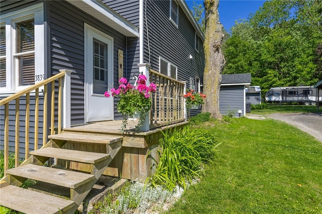 3839 Thompson Ave, Castile, NY 14549 - view of property exterior with a lawn