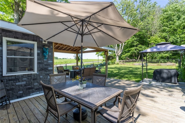 3839 Thompson Ave, Castile, NY 14549 - deck featuring outdoor dining space and grilling area