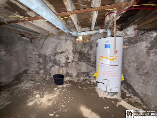 421 E Connell St, Olean-City, NY 14760 - unfinished below grade area featuring gas water heater