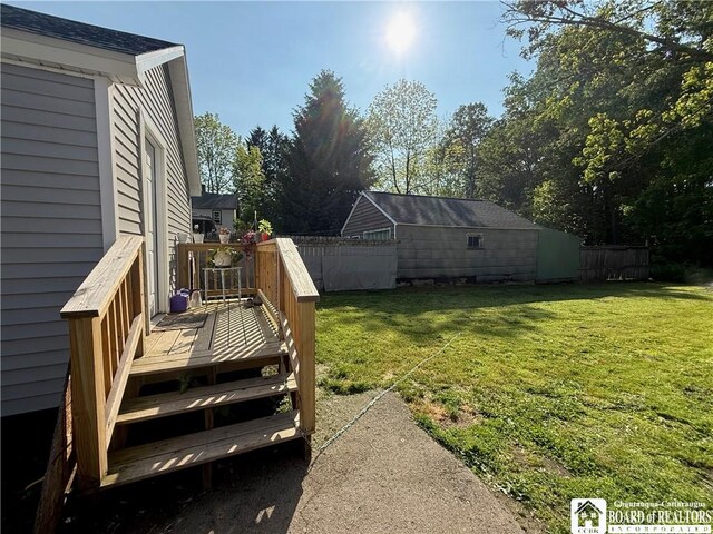 421 E Connell St, Olean-City, NY 14760 - view of yard with a wooden deck