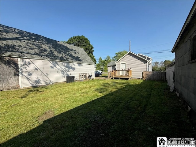 421 E Connell St, Olean-City, NY 14760 - view of yard featuring a deck