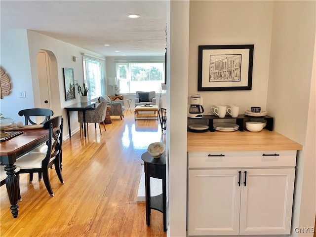 17 Benton Cir, New Hartford, NY 13501 - interior space featuring light wood-style flooring, recessed lighting, and arched walkways