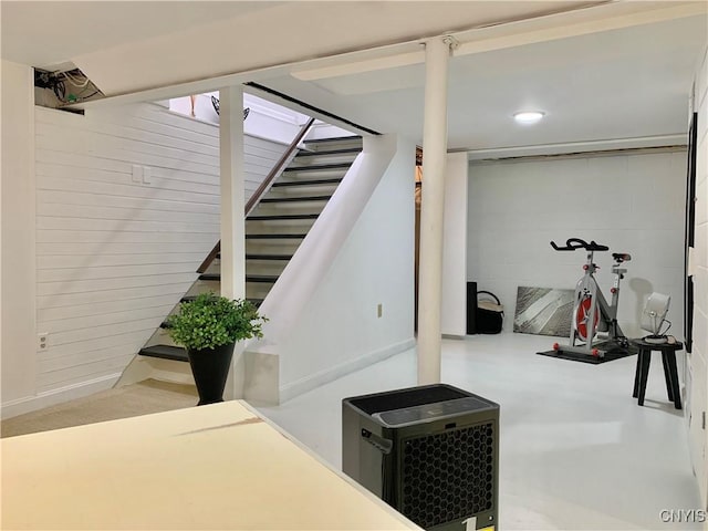 17 Benton Cir, New Hartford, NY 13501 - finished below grade area with stairs and recessed lighting