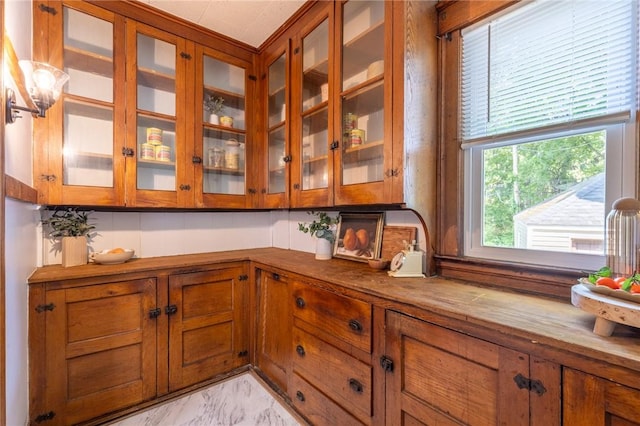 234 Depew St, Rochester, NY 14611 - bar area with light marble finish floors
