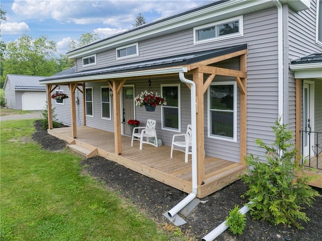 3228 County Road 28, Reading, NY 14891 - rear view of house featuring a lawn and a porch