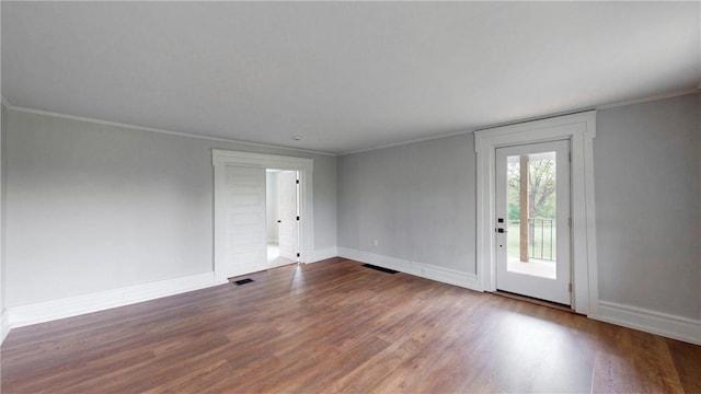 3228 County Road 28, Reading, NY 14891 - empty room with wood finished floors and crown molding